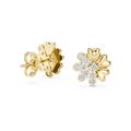 Fiora Diamond Floral Stud Earrings