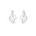 Elara Diamond Leaf Stud Earrings