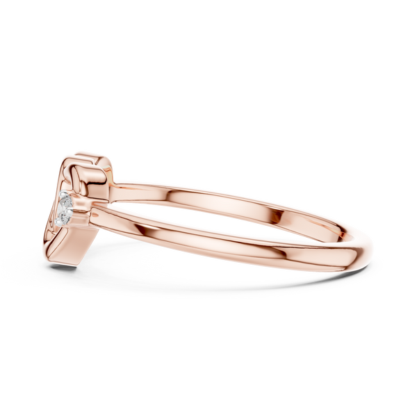 Amorette Interlocking Heart Diamond Ring