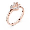 Coralie Crowned Heart Diamond Ring