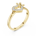 Coralie Crowned Heart Diamond Ring