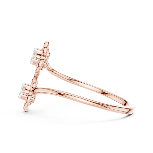 Fleuria Two Diamond Flower Ring