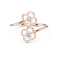 Fleuria Two Diamond Flower Ring