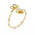 Fleuria Two Diamond Flower Ring