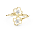 Fleuria Two Diamond Flower Ring
