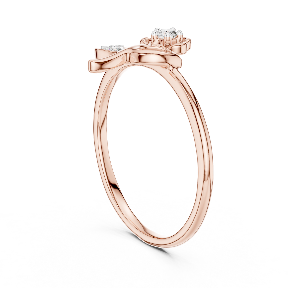 Florielle Diamond Flower & Leaf Ring