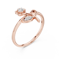 Florielle Diamond Flower & Leaf Ring