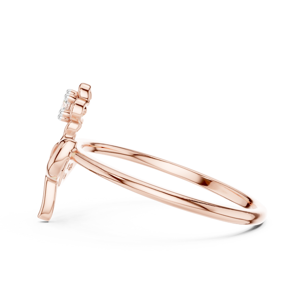 Florielle Diamond Flower & Leaf Ring