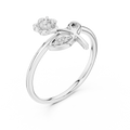 Florielle Diamond Flower & Leaf Ring