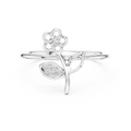 Florielle Diamond Flower & Leaf Ring