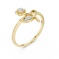 Florielle Diamond Flower & Leaf Ring