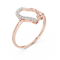 Amorette Diamond Heart & Bow Ring