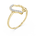 Amorette Diamond Heart & Bow Ring