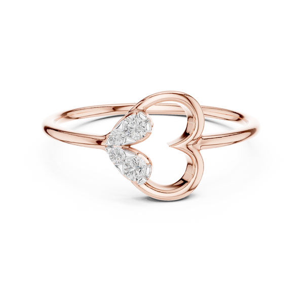 Elara Diamond Heart Ring