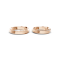 Elara Diamond Twist Wedding Band Set