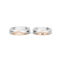 Aurelia Diamond Chevron Wedding Band Set