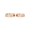 Amora Diamond Heartbeat Wedding Band Set