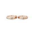 Elara Round Diamond Wedding Band Set