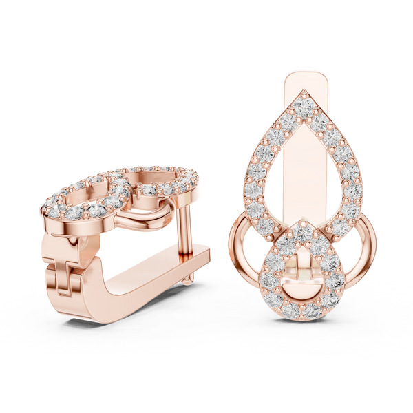 Aurelia Pavé Teardrop Huggie Earrings