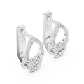 Aurelia Pavé Teardrop Huggie Earrings