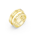 Amora Diamond Heartbeat Wedding Band Set