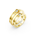 Elara Round Diamond Wedding Band Set