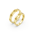 Soren Bezel Diamond Wedding Band Set