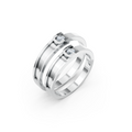 Elara Round Diamond Wedding Band Set