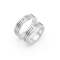 Valen Princess Diamond Wedding Band Set