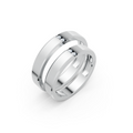 Elara Four Diamond Wedding Band Set