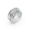 Aurelia Diamond Geometric Wedding Band Set