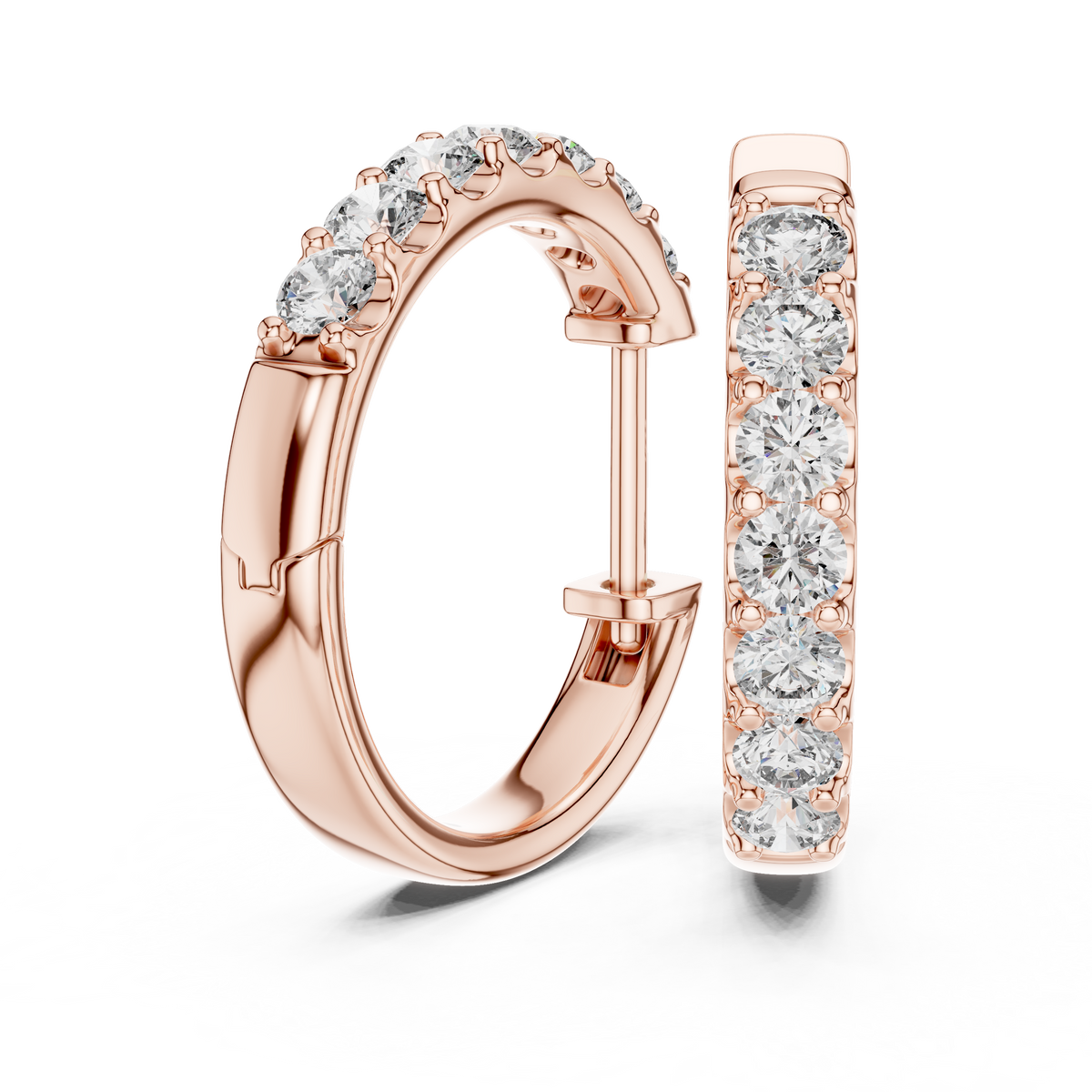 The Celeste Diamond Huggie Hoop Earrings