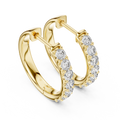The Celeste Diamond Huggie Hoop Earrings