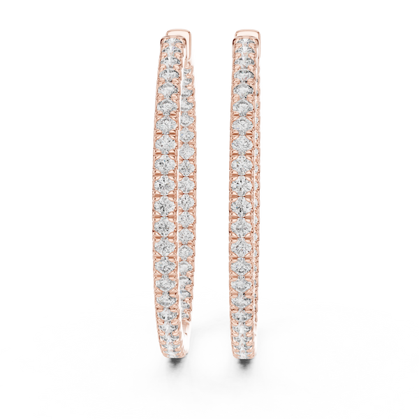 Eternal Pavé Diamond Hoop Earrings