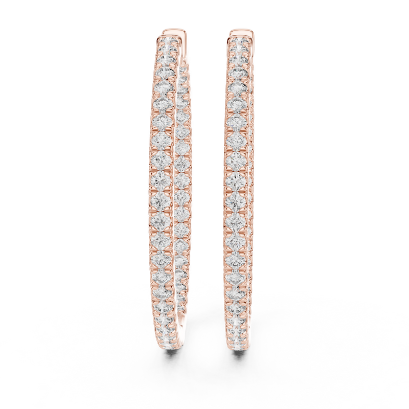 Eternal Pavé Diamond Hoop Earrings detail