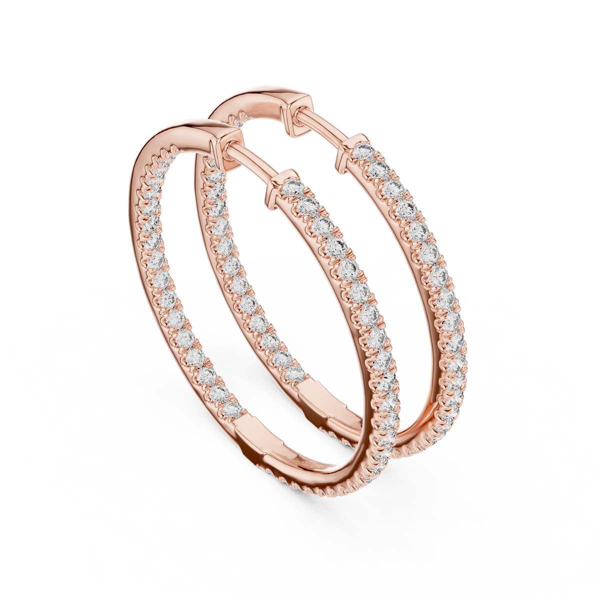 Eternal Pavé Diamond Hoop Earrings