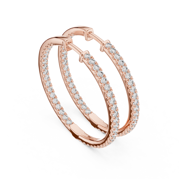 Eternal Pavé Diamond Hoop Earrings