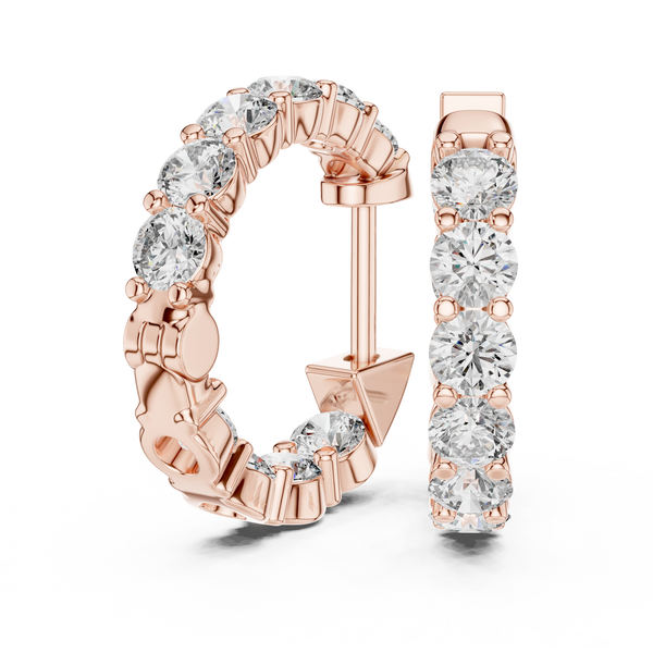 Aurora Diamond Inside-Out Huggie Hoop Earrings