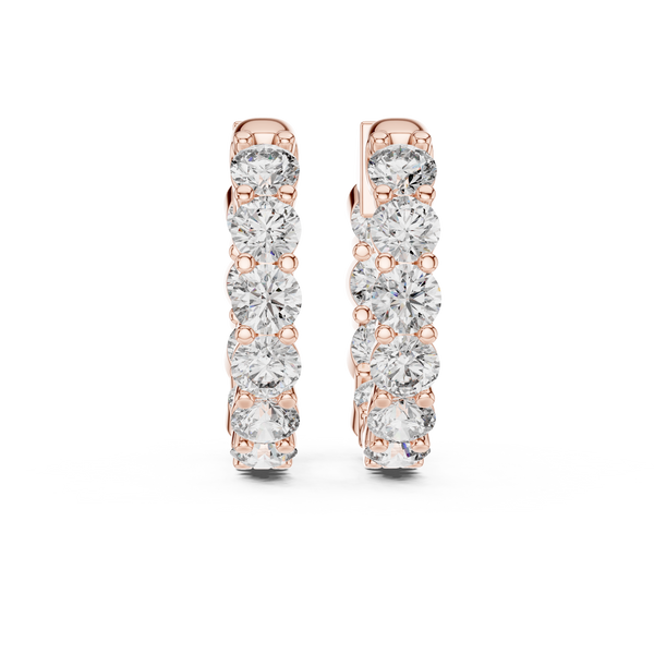Aurora Diamond Inside-Out Huggie Hoop Earrings