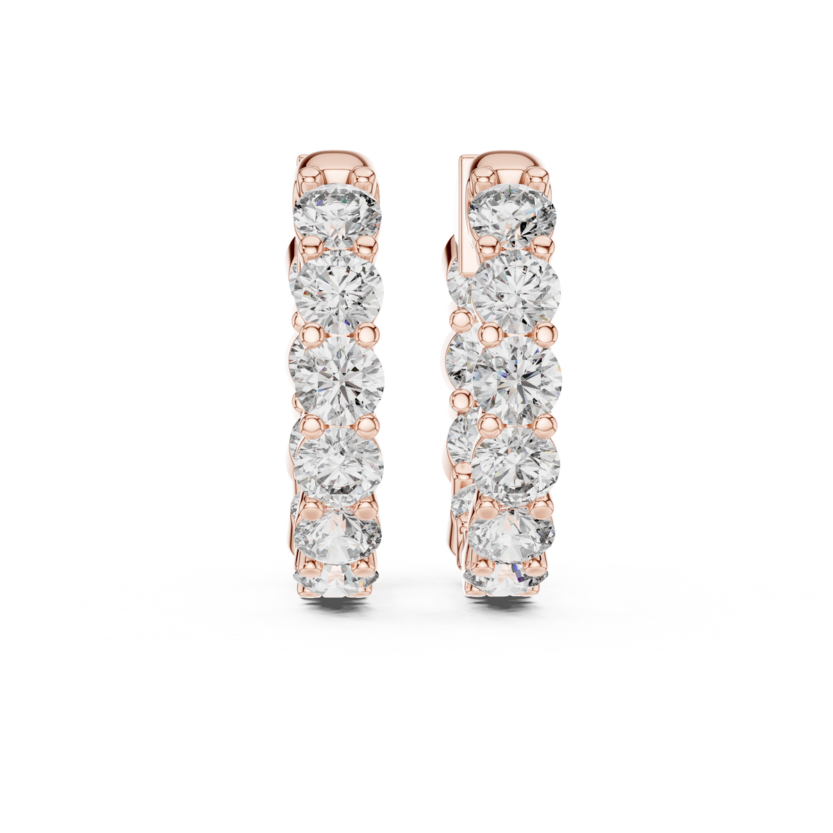 Aurora Diamond Inside-Out Huggie Hoop Earrings