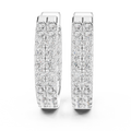 Double Row Pavé Diamond Huggie Earrings