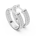 Double Row Pavé Diamond Huggie Earrings