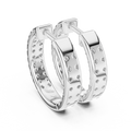 Double Row Pavé Diamond Huggie Earrings