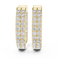 Double Row Pavé Diamond Huggie Earrings