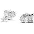 Aurora Emerald & Pear Diamond Stud Earrings