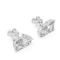 Aurora Emerald & Pear Diamond Stud Earrings