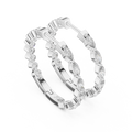 Alternating Marquise & Round Diamond Inside-Out Hoop Earrings