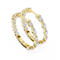 Alternating Marquise & Round Diamond Inside-Out Hoop Earrings