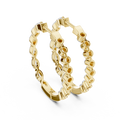 Alternating Marquise & Round Diamond Inside-Out Hoop Earrings