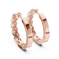 Double Row Marquise Diamond Hoop Earrings